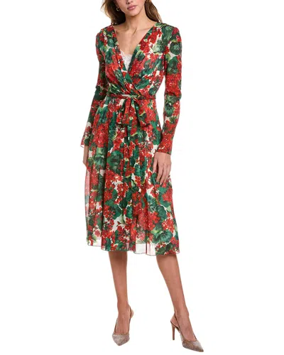 DOLCE & GABBANA DOLCE & GABBANA SILK-BLEND WRAP DRESS