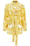 Dolce & Gabbana Silk Blouse With Maiolica Print And In White
