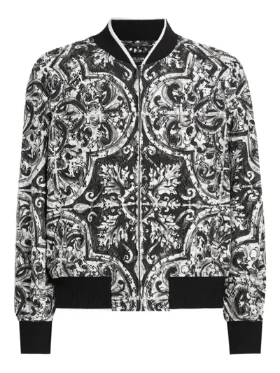 DOLCE & GABBANA SILK BOMBER JACKET