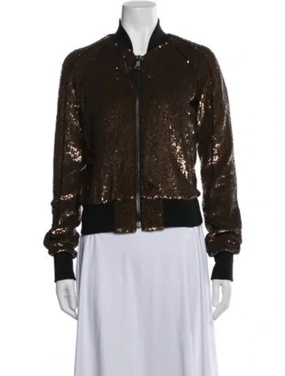 Pre-owned Dolce & Gabbana Silk Bomber Jacket In Multi