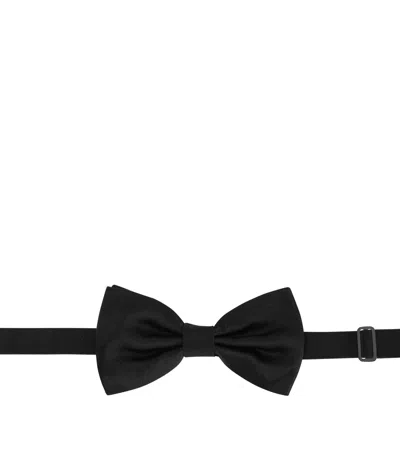 Dolce & Gabbana Silk Bow Tie Accessories In Black