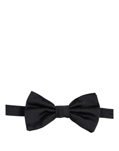 Dolce & Gabbana Silk Bow Tie In Black