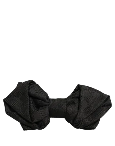 Dolce & Gabbana Silk Bow Tie In Black