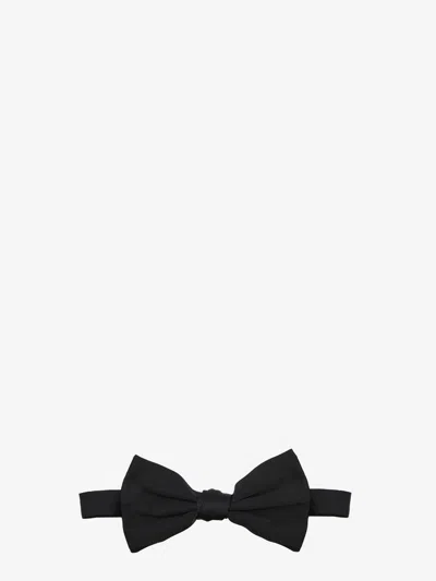 Dolce & Gabbana Silk Bow Tie In Black