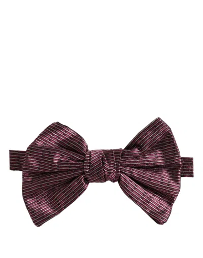 Dolce & Gabbana Silk Bow Tie In Purple