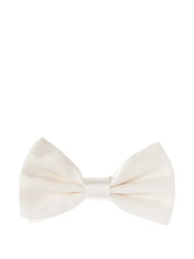 Dolce & Gabbana Silk Bow Tie In White