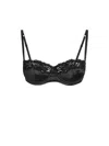 Dolce & Gabbana Silk Bra With Adjustable Shoulder Straps In Black
