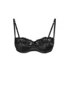 Dolce & Gabbana Silk Bra With Adjustable Shoulder Straps In Black