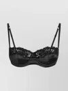 Dolce & Gabbana Silk Bra With Adjustable Shoulder Straps In Black