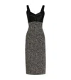 Dolce & Gabbana Silk Bustier Midi Dress In Black