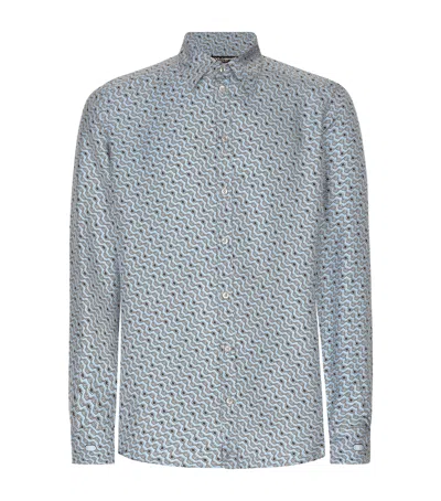 DOLCE & GABBANA SILK CHAIN PRINT SHIRT