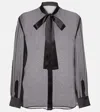 Dolce & Gabbana Sheer Long Sleeve Blouse In Black