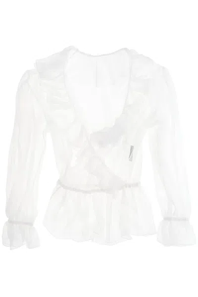 Dolce & Gabbana Chiffon Seta Tp Gr 30 In White