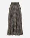Dolce & Gabbana Prince Of Wales Check Skirt In Multicolor