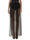 Dolce & Gabbana Belted Midi Chiffon Skirt