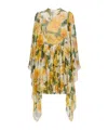 Dolce & Gabbana Silk Chiffon Rose-print Dress In Nude