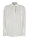 Dolce & Gabbana White Silk Shirt In Bianco Ottico