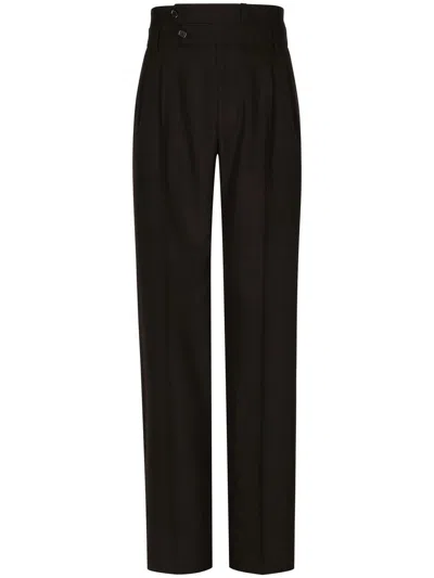 Dolce & Gabbana Hose Mit Doppeltem Bund In Black