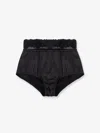 Dolce & Gabbana High-waisted Satin Lace Detail Culotte In Black