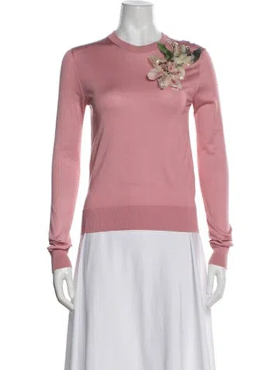 Pre-owned Dolce & Gabbana Silk Crew Neck Sweater