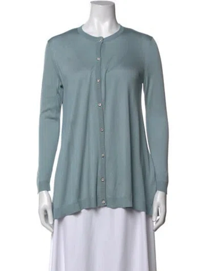 Pre-owned Dolce & Gabbana Silk Crew Neck Sweater In Blue