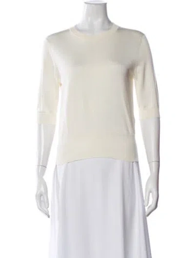 Pre-owned Dolce & Gabbana Silk Crew Neck Sweater In Neutral