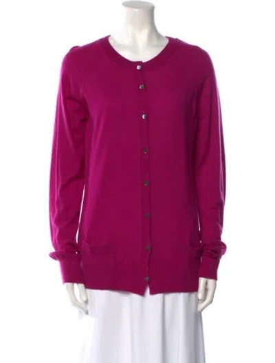 Pre-owned Dolce & Gabbana Silk Crew Neck Sweater In Purple