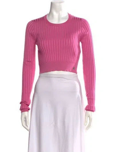 Pre-owned Dolce & Gabbana Silk Crew Neck Sweater W/ Tags In Pink