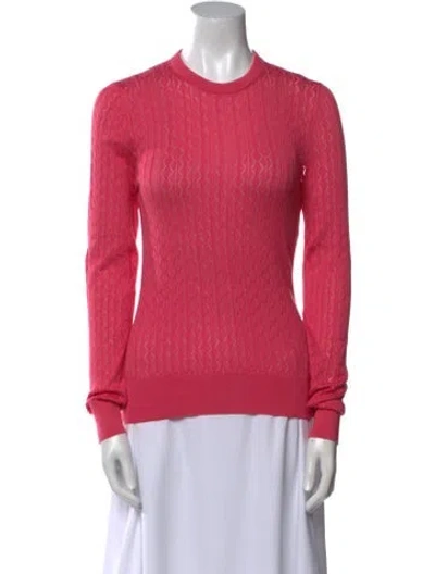Pre-owned Dolce & Gabbana Silk Crew Neck Sweatshirt In Pink