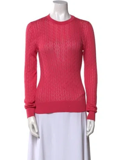 Pre-owned Dolce & Gabbana Silk Crew Neck Sweatshirt In Pink