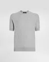 Dolce & Gabbana Textured-knit Short-sleeve Top