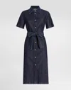 Dolce & Gabbana Abito Chemisier In Denim Di Seta In Variante Abbinata