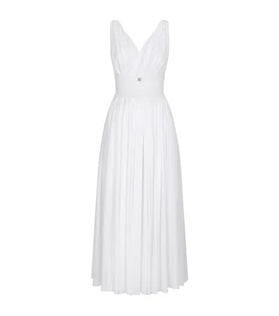 DOLCE & GABBANA SILK DG MILLENNIALS MIDI DRESS