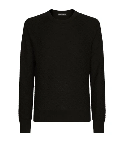 Dolce & Gabbana Silk Dg Monogram Sweater In Multi