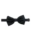 Dolce & Gabbana Silk Double Bow Tie In Black