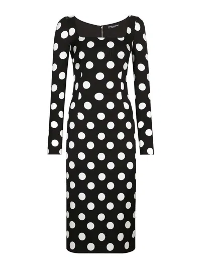 Dolce & Gabbana Silk Dress In Black