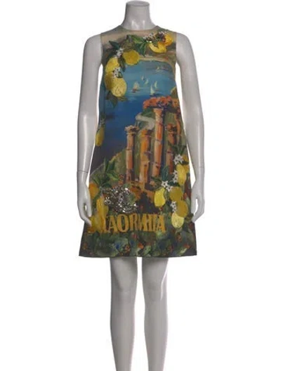 Pre-owned Dolce & Gabbana Silk Dress In Neutral