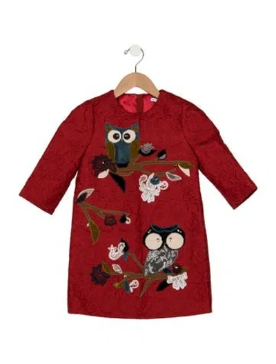 Pre-owned Dolce & Gabbana Kids' Silk Dress In Red