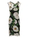 Dolce & Gabbana Silk Dress With Floral Print Dresses Multicolor