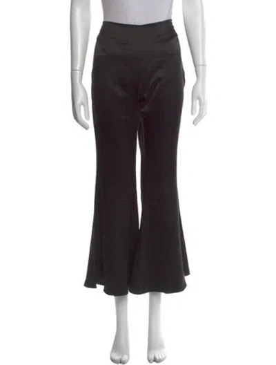 Pre-owned Dolce & Gabbana Silk Flared Pants In Black