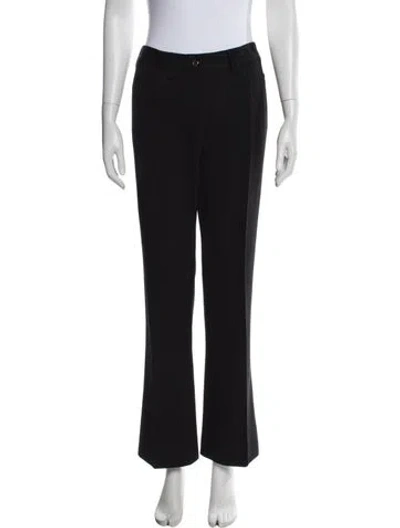 Pre-owned Dolce & Gabbana Silk Flared Pants In Black