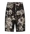 Dolce & Gabbana Silk Floral Print Bermuda Shorts Set In Multi