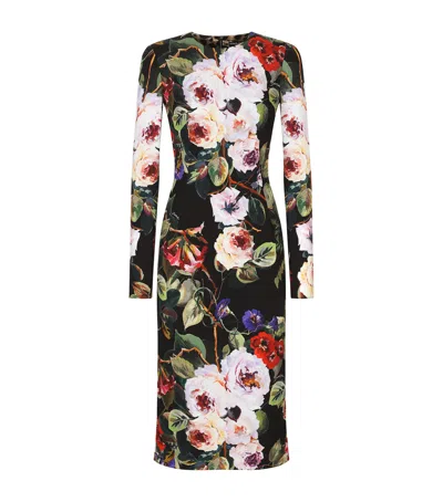 Dolce & Gabbana Silk Floral Print Dress