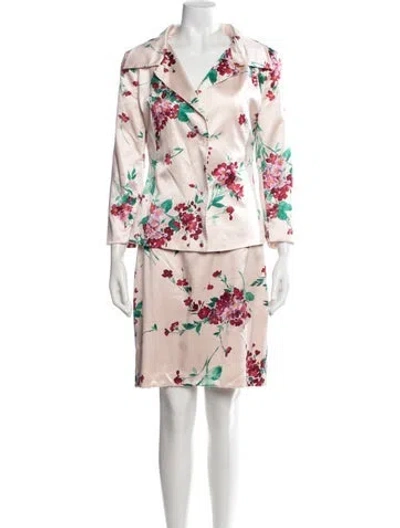 Pre-owned Dolce & Gabbana Silk Floral Print Dress Set
