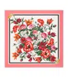 Dolce & Gabbana Silk Twill Floral Print Scarf In Pink