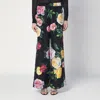 Dolce & Gabbana Floral Print Silk Pants In Red