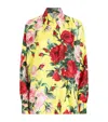 Dolce & Gabbana Oversize Bouquet-print Silk Twill Shirt