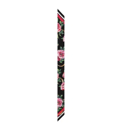 Dolce & Gabbana Silk Floral Twilly In Multi