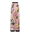 Dolce & Gabbana Silk Floral Wide-leg Trousers