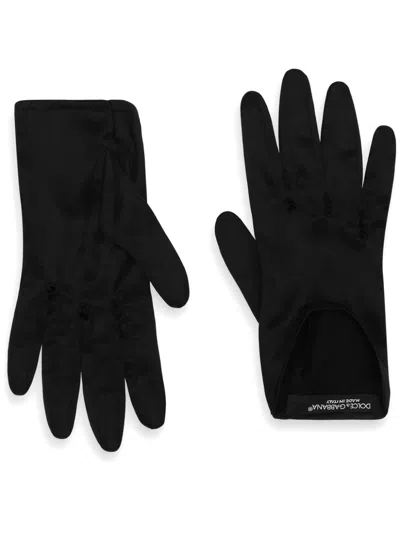 Dolce & Gabbana Handschuhe Aus Seide In Black